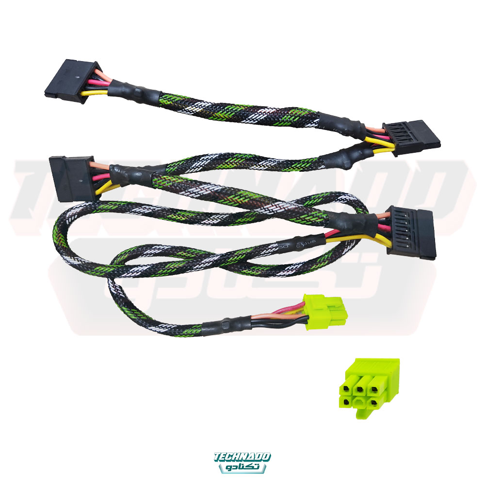 کابل برق 6 پین به 4 ساتا پاور ماژولار